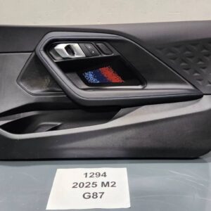 23-25 OEM BMW G42 G87 Front Right Passenger Door Card Panel Black Blue Stitch
