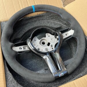 BMW F Series MPerformance Style Alcantara Steering Wheel Incl Carbon Trim — BM Performance
